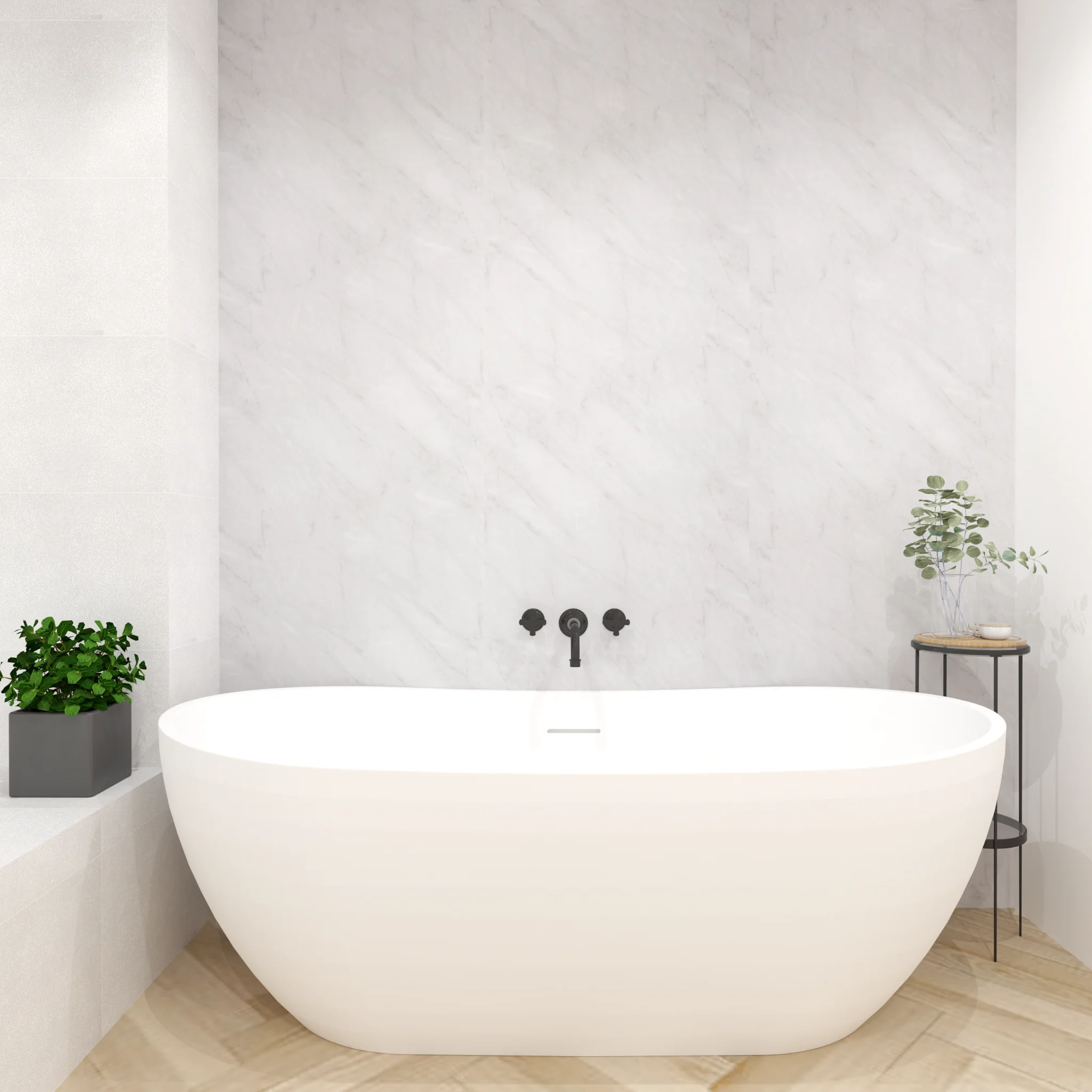 Premium Grey Marble Gloss Shower Wall Panel – 1M x 2.4M - Image 6