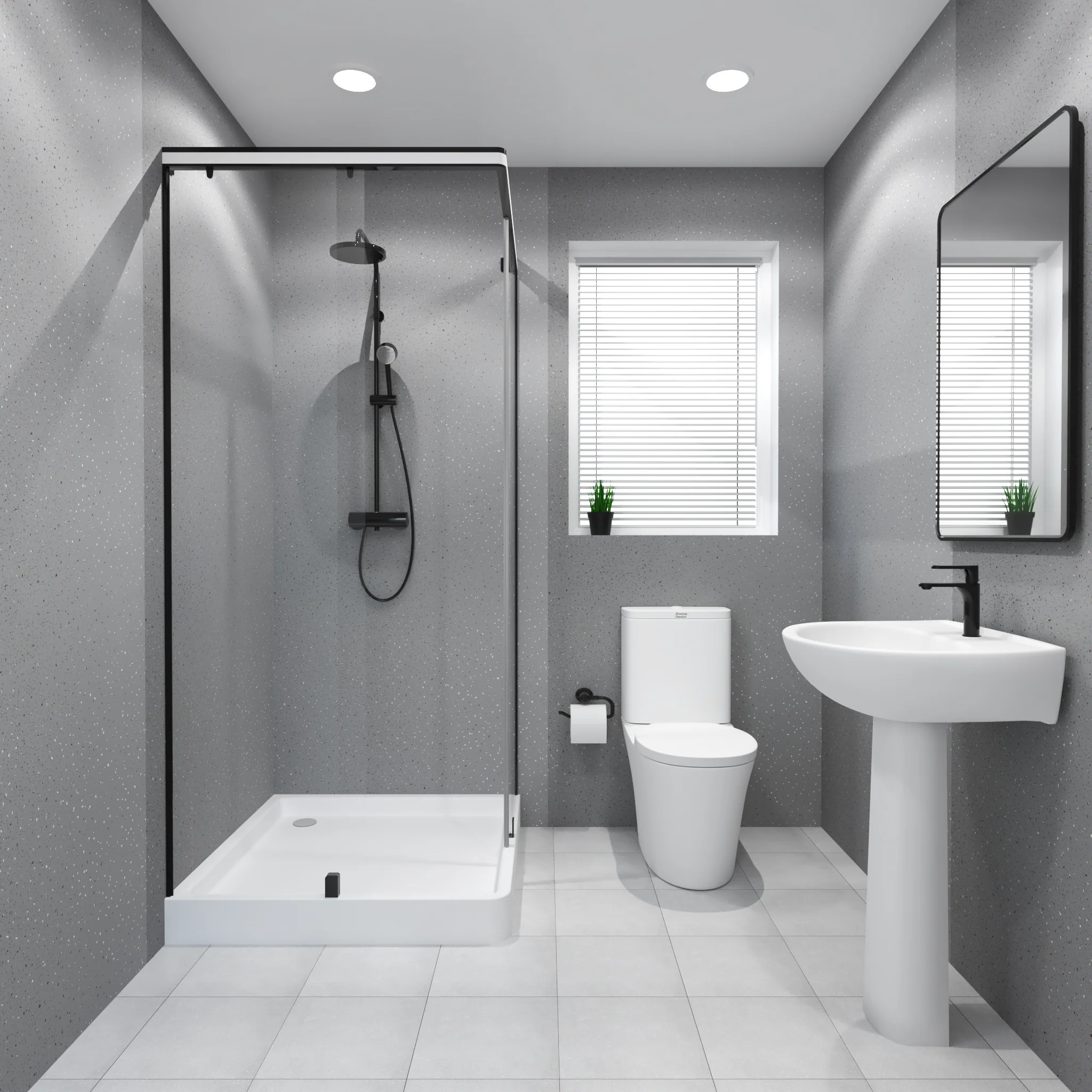 Premium Grey Sparkle Gloss Shower Wall Panel – 1M x 2.4M - Image 3
