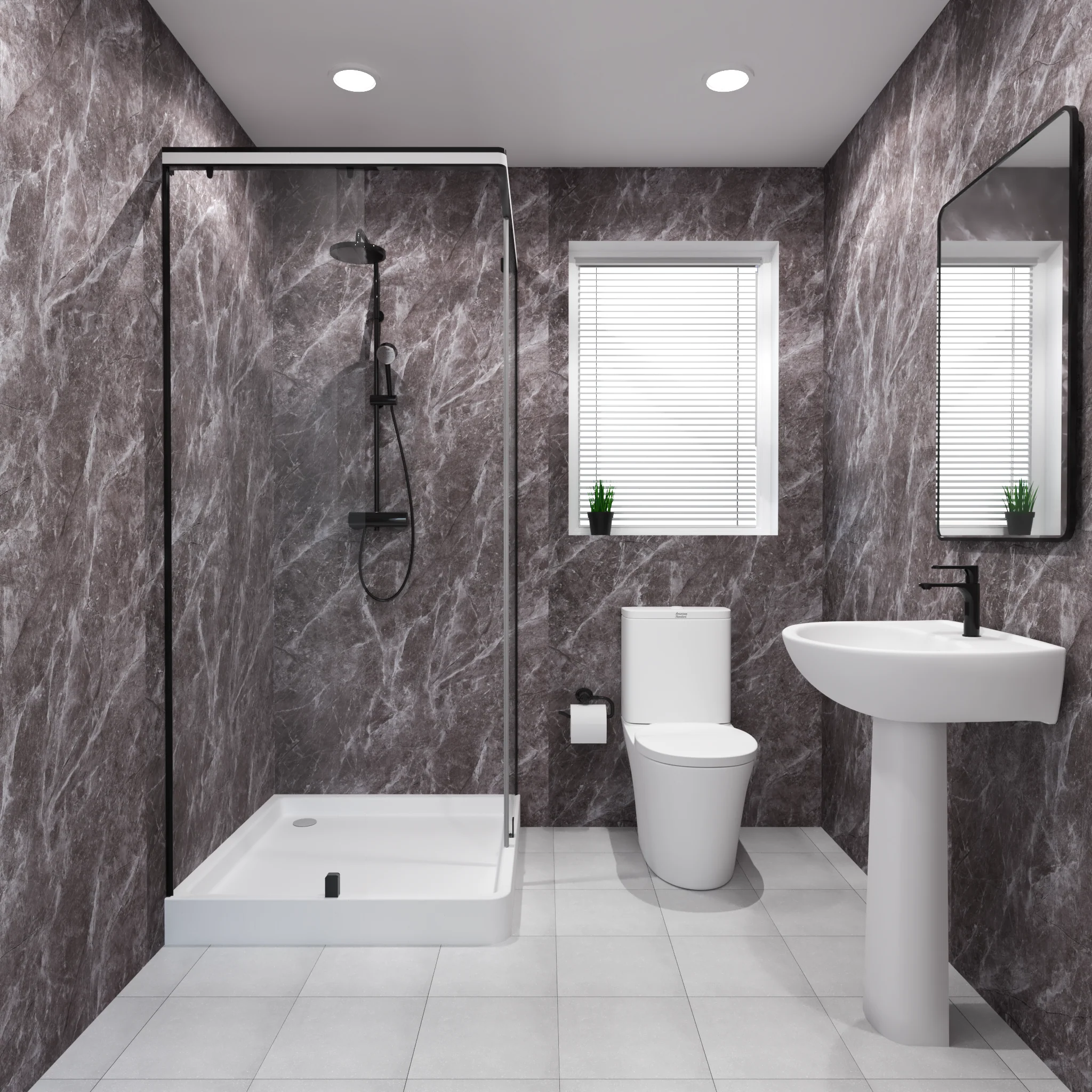 Premium Pietra Marble Gloss Shower Wall Panel – 1M x 2.4M - Image 5