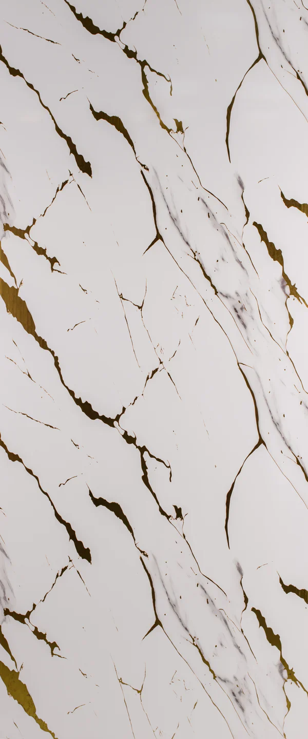 Premium White Gold Marble Gloss Shower Wall Panel – 1M x 2.4M - Image 4