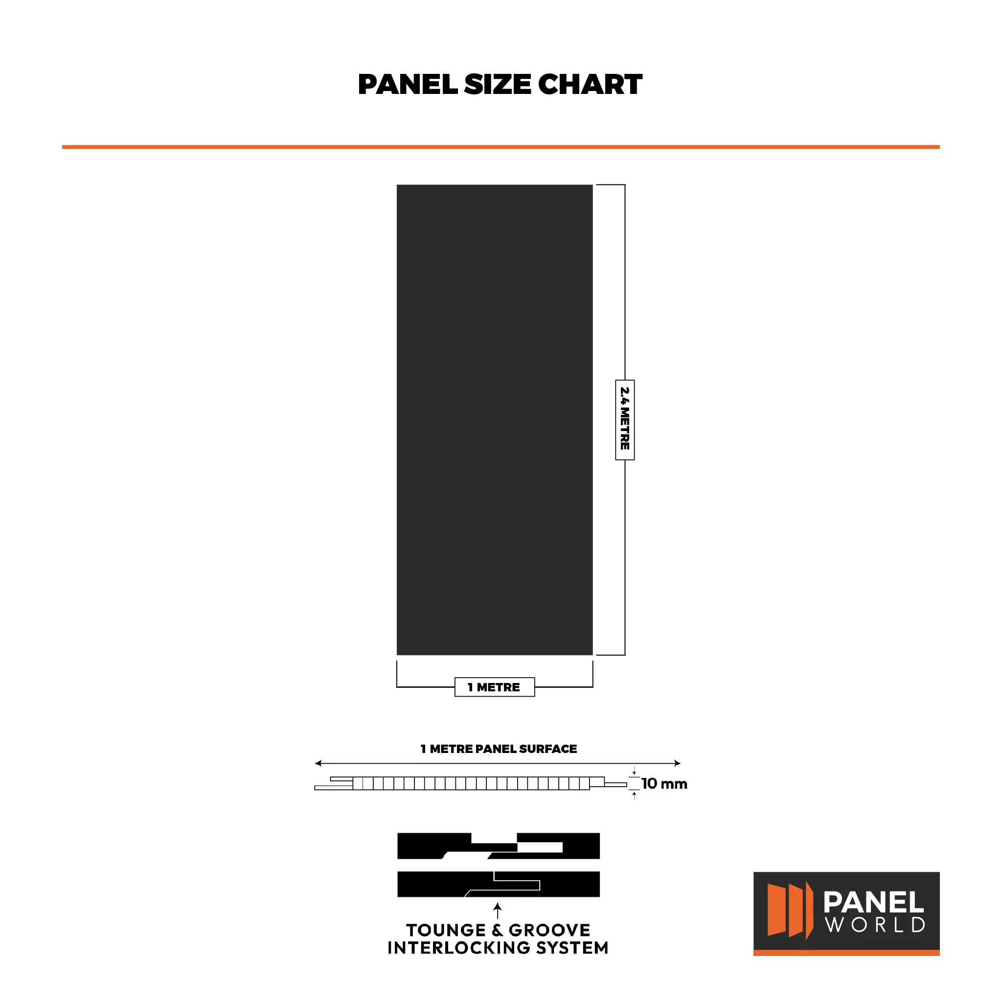 4 Pack | 8mm Black Tile Matt Wall Panel 2.6M - Image 3